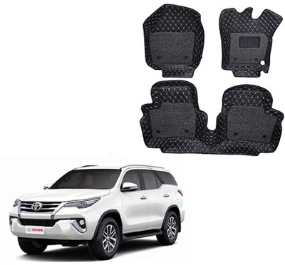 TOFIT ENTERPRISE Leather 7D Mat For  Toyota Fortuner(Black)