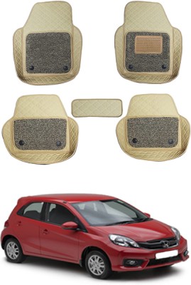 RKPSP Leatherite 7D Mat For  Honda Brio(Beige)
