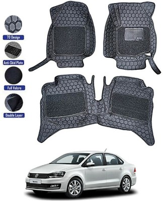 AYW Leatherite 7D Mat For  Volkswagen Vento(Black)