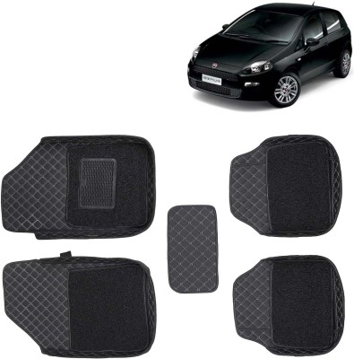 Kingsway Leatherite 7D Mat For  Fiat Punto(Black)