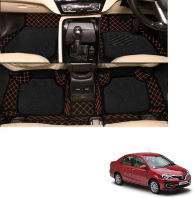 Autoclow Leatherite 7D Mat For  Toyota Etios(Black, Brown)