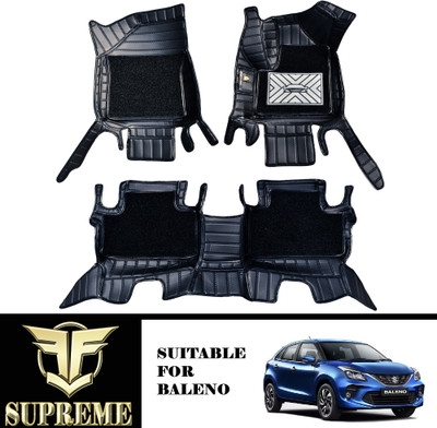 Fit Fly Leather 9D Mat For  Maruti Baleno(Black)