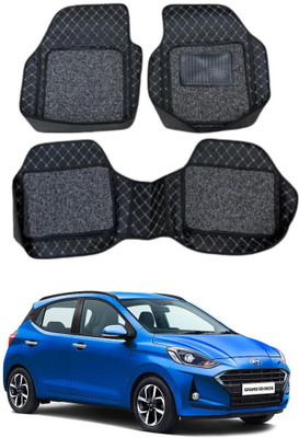 ARNEJA Leatherite 7D Mat For  Hyundai Grand i10 Nios(Silver, Black)