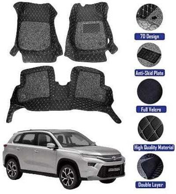 GENFRID Leatherite 7D Mat For  Toyota Urban Cruiser Hyryder(Black)