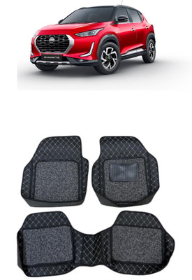 arneja trading company Leatherite 7D Mat For  Nissan Magnite(Silver, Black)
