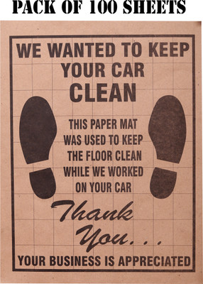 aksmit Paper Disposable Paper Mat For  Universal For Car(Brown)