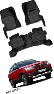 KUNTAIL Leatherite 7D Mat For  Maruti Suzuki New Brezza(Black)