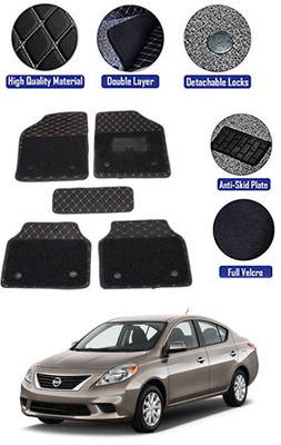 MATIES PVC 7D Mat For  Nissan Versa(Black)
