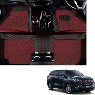 Autoclow Leatherite 7D Mat For  Toyota Innova Hycross (7 Seater)(Red, Red)