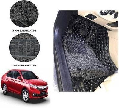 TOFIT ENTERPRISE Leatherite 7D Mat For  Honda Amaze(Black)