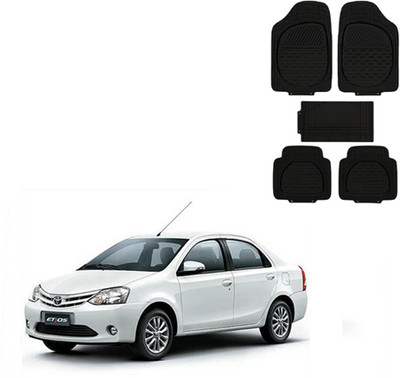 Autorepute Rubber Standard Mat For  Toyota Etios(Black)