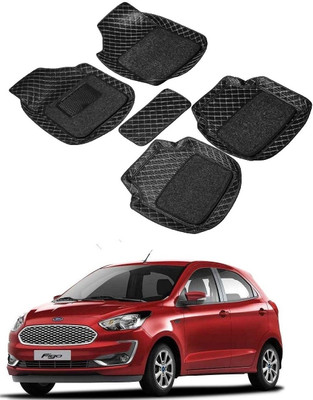 Autocom Leatherite 7D Mat For  Ford Figo(Black)