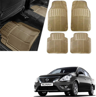 Znee Smart Rubber Standard Mat For  Universal For Car(Beige)