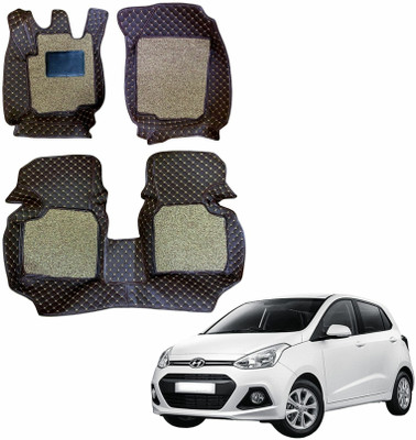 Mecarnic Leatherite 7D Mat For  Hyundai Grand i10(Brown)