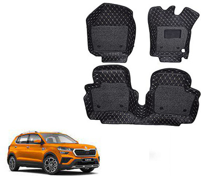 Autorepute Leather 7D Mat For  Skoda Kushaq(Black)