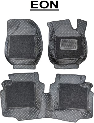 Autoxygen Leatherite 7D Mat For  Hyundai Eon(Black)