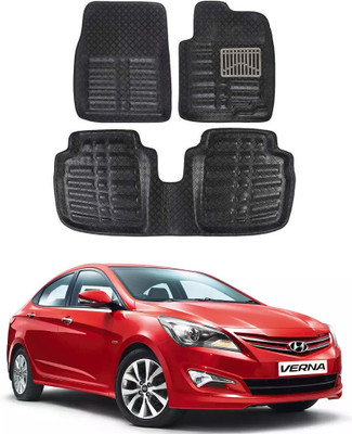 arneja trading company Polyutherine 3D Mat For  Hyundai Fluidic Verna(Black)