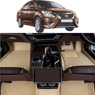 INSURE AUTOMOTIVE Leather 7D Mat For  Nissan Sunny(Beige)