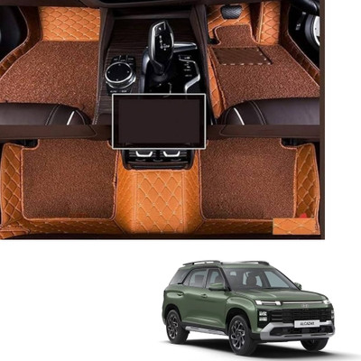 Autoclow Leatherite 7D Mat For  Hyundai Alcazar(Brown, Brown)