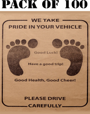 aksmit Paper Disposable Paper Mat For  Universal For Car(Brown)