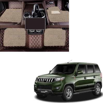 Autoclow Leatherite 7D Mat For  Mahindra Scorpio N (7 Seater)(Brown, Beige)