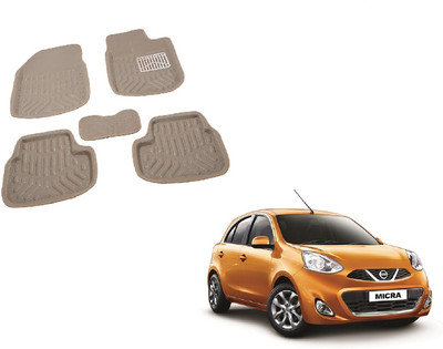 ROSHNEER ENTERPRISES PVC 3D Mat For  Nissan Micra(Beige)
