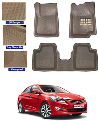 MATIES Plastic Tray Mat For  Hyundai Verna(Beige)