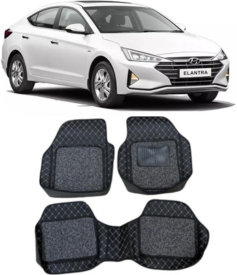 ARNEJA Leatherite 7D Mat For  Hyundai Elantra(Silver, Black)