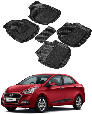 Autocom Leatherite 7D Mat For  Hyundai Xcent(Black)