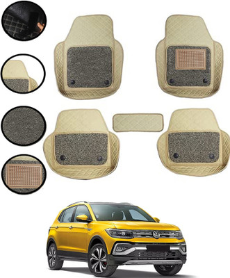 MATIES Leatherite 7D Mat For  Volkswagen Taigun(Beige)