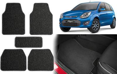 Carigiri PVC, Rubber Standard Mat For  Ford Figo(Black)