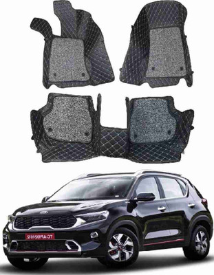 STYLE CHOICE Leatherite 7D Mat For  Kia Sonet(Black)