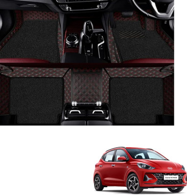 Autoclow Leatherite 7D Mat For  Hyundai Grand i10 Nios(Red, Black)