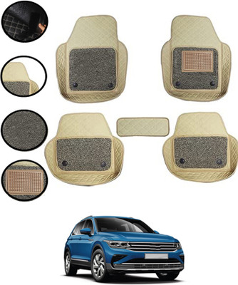 MATIES Leatherite 7D Mat For  Volkswagen Tiguan(Beige)