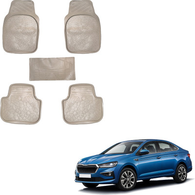 SS FOR YOUR SMART NEEDS Vinyl Standard Mat For  Skoda Slavia(Beige)