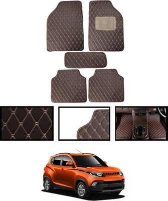 MATIES Leatherite Standard Mat For  Mahindra KUV100(Brown)