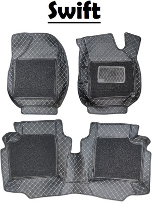 Kuntails Leather 7D Mat For  Maruti Swift(Black)