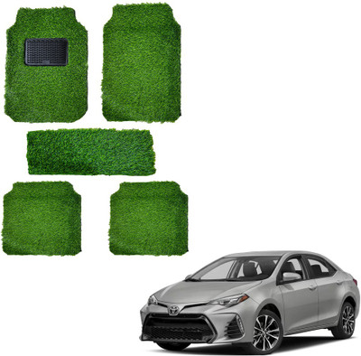 Oshotto Rubber, Plastic Standard Mat For  Toyota Corolla(Green)