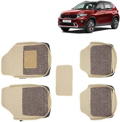 Kingsway Leatherite 7D Mat For  Kia Sonet(Beige)