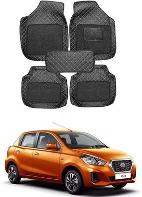 arneja trading company Leatherite 7D Mat For  Datsun Go(Silver, Black)