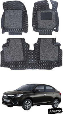 FF TRADERS Leatherite 7D Mat For  Honda Amaze(Black, Silver)