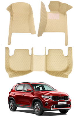 MATIES Leatherite 7D Mat For  Kia Sonet(Beige)