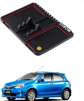 GS Grow n Shine Rubber Standard Mat For  Toyota Etios Liva(Black)