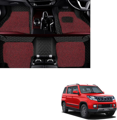 Autoclow Leatherite 7D Mat For  Mahindra TUV 300(Black, Red)