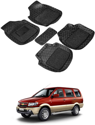 ARNEJA Leatherite 7D Mat For  Chevrolet Tavera(Black)