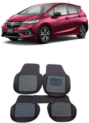 ARNEJA Leatherite 7D Mat For  Honda Jazz(Red, Black)