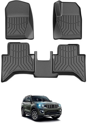 RKPSP PVC Tray Mat For  Mahindra Universal For Car(Black)
