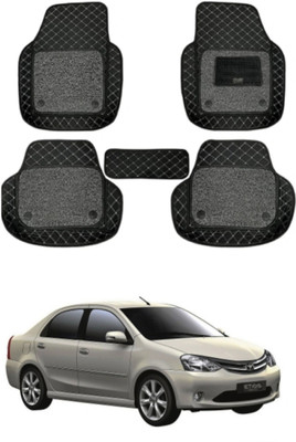onefit enterprises Leatherite 7D Mat For  Toyota Etios(Black)