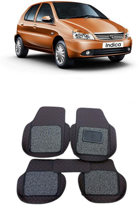 arneja trading company Leatherite 7D Mat For  Tata Indica(Red, Black)