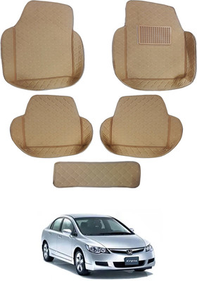 AYW Leatherite 7D Mat For  Honda Civic(Beige)
